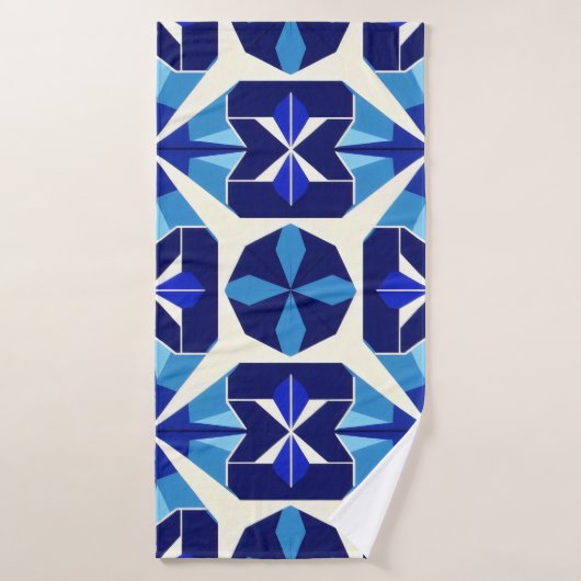 Blaues Mosaik. Badehandtuch (Badehandtuch)