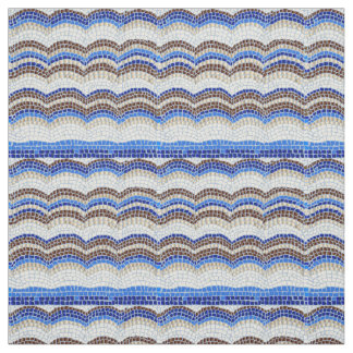 Blaues Mosaik gekämmtes Baumwollgewebe Stoff