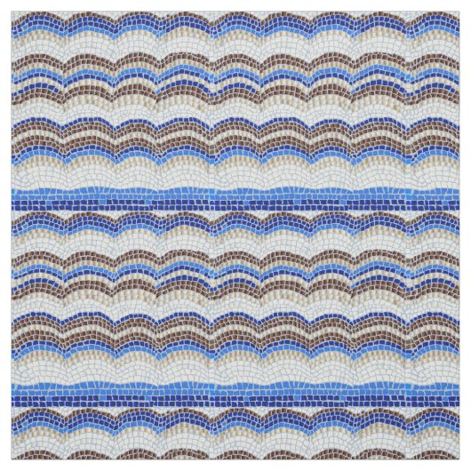 Blaues Mosaik gekämmtes Baumwollgewebe Stoff (Muster)