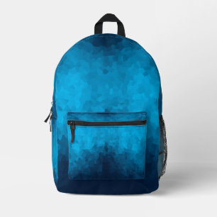 Blaues Mosaik geometrisches Muster Bedruckter Rucksack