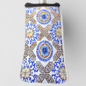 Blaues Mosaik Golf Headcover (Rotieren 90)