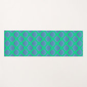 Blaues Mosaik-Seashell-Muster auf Jade Yogamatte (Vorderseite (Horizontal))