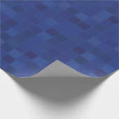 Blaues Mosaik-Zuhause-Verpackungspapier. Geschenkpapier (Ecke)
