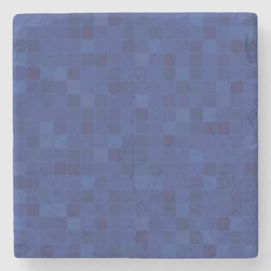 Blaues Mosaikbild Steinuntersetzer (Vorderseite)