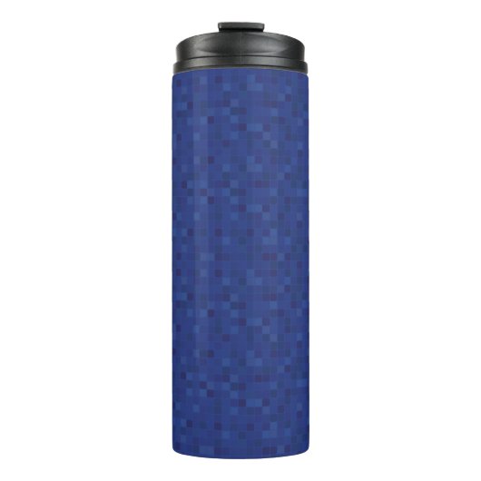 Blaues Mosaikbild Thermosbecher (Vorderseite)