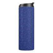 Blaues Mosaikbild Thermosbecher (Nach links gedreht)