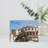 blaues Mosaikdach Postkarte (Stehend Vorderseite)