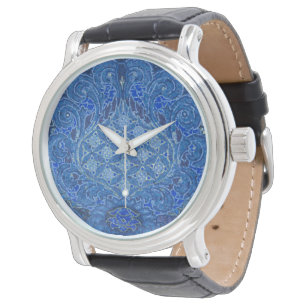 Blaues Mosaikdetail, Deutschland Armbanduhr