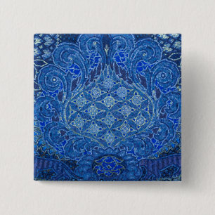 Blaues Mosaikdetail, Deutschland Button