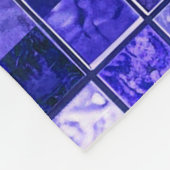 Blaues Mosaikmuster Fleecedecke (Ecke)