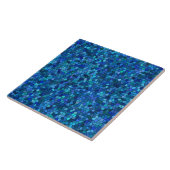 Blaues Mosaikmuster Fliese (Seite)
