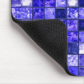 Blaues Mosaikmuster Mousepad (Ecke)