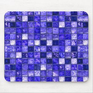 Blaues Mosaikmuster Mousepad
