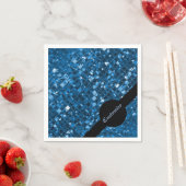 Blaues Mosaikmuster Napkins Serviette (Beispiel)