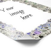 Blaues Mosaikrahmen Fotodruck (Ecke)