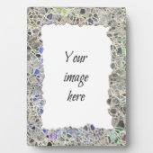 Blaues Mosaikrahmen Fotoplatte (Vorderseite)