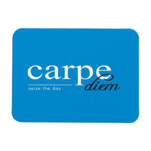 Blaues motivierend Inspirational Zitat Magnet