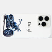 Blaues Motorrad Case-Mate iPhone Hülle (Rückseite (Horizontal))