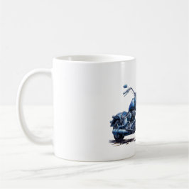 Blaues Motorrad Kaffeetasse