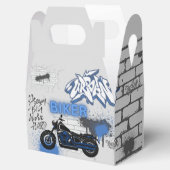 Blaues Motorrad und Graffiti Geschenkschachtel (Geöffnet)