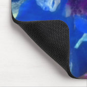 Blaues Mousepad mit variierter Rose (Ecke)