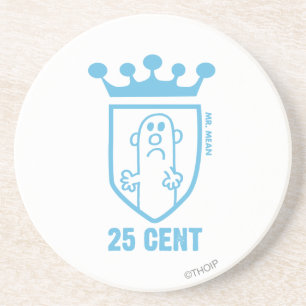 Blaues Mr. Mean Wappen & Krone Untersetzer