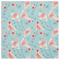 Blaues multi kleines Mustergewebe Flamingo-Sankt