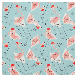 Blaues multi kleines Mustergewebe Flamingo-Sankt Stoff