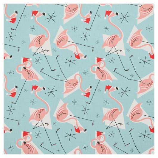 Blaues multi kleines Mustergewebe Flamingo-Sankt Stoff (Muster)