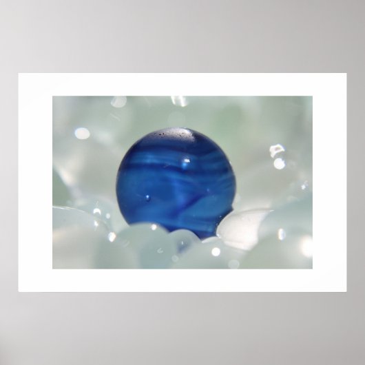 Blaues Multi-Sea-Glas Poster (Vorne)