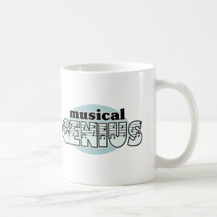 Blaues musikalisches Genie Kaffeetasse