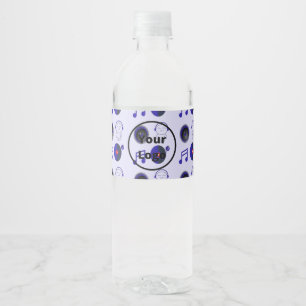 Blaues Musikbusiness Wasserflaschenetikett