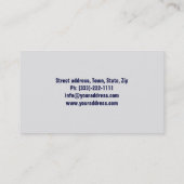 Blaues Mustang-Auto in der strahlenden Motion Card Visitenkarte (Rückseite)