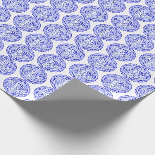 Blaues Muster [1912] Geschenkpapier (Ecke)