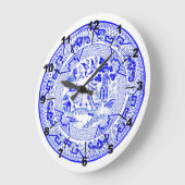 Blaues Muster [1912] Große Wanduhr (Winkel)