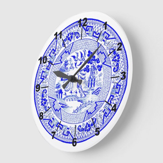 Blaues Muster [1912] Große Wanduhr (Winkel)