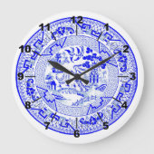Blaues Muster [1912] Große Wanduhr (Vorderseite)