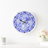 Blaues Muster [1912] Große Wanduhr (Zuhause)