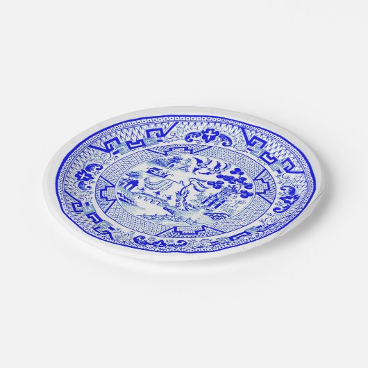 Blaues Muster [1912] Pappteller (Schrägansicht)