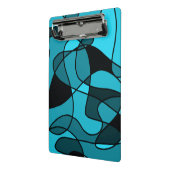 blaues Muster 3 Ringblende Mini Klemmbrett (Gewinkelt2)