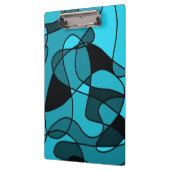 blaues Muster 3 Umrandungsfolie Klemmbrett (Links)