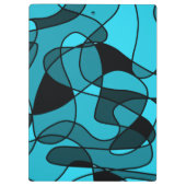 blaues Muster 3 Umrandungsfolie Klemmbrett (Rückseite)