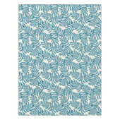 Blaues Muster abstrakter Blätter Tischdecke (Vorderseite)