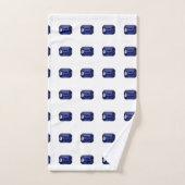 Blaues Muster Badhandtuch Set (Handtuch)