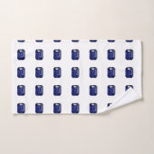 Blaues Muster Badhandtuch Set (Handtuch)