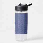 Blaues Muster Blume Rotes Mohnwasser Flasche (Links)