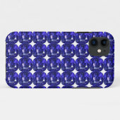 Blaues Muster Case-Mate iPhone Hülle (Rückseite (Horizontal))