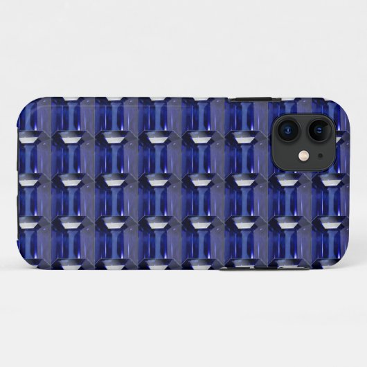 Blaues Muster Case-Mate iPhone Hülle (Rückseite (Horizontal))