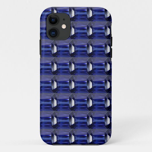 Blaues Muster Case-Mate iPhone Hülle (Rückseite)