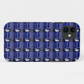 Blaues Muster Case-Mate iPhone Hülle (Rückseite (Horizontal))